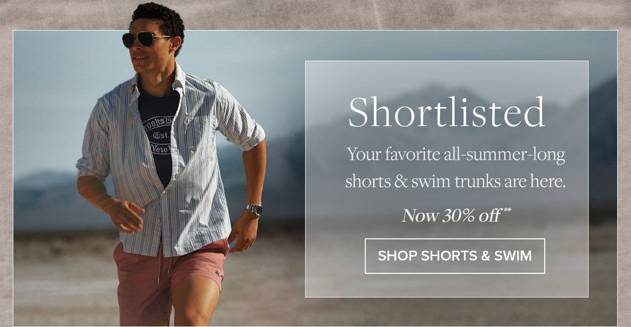 Shortlisted Your favorite all-summer-long shorts and swim trunks are here. Now 30% off Shop Shorts and Swim