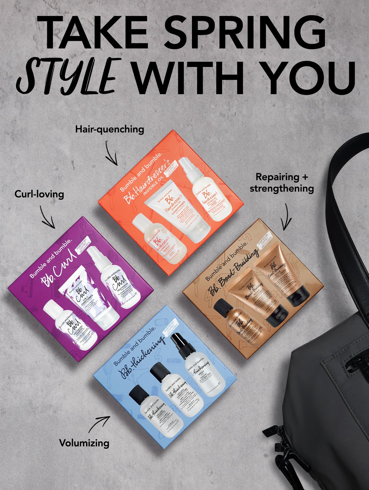 TAKE SPRING STYLE WITH YOU | Hair-quenching| Curl-loving | Repairing + strengthening | Volumizing