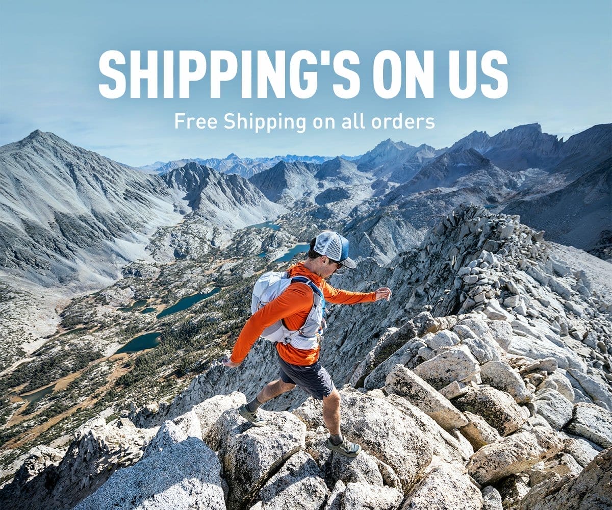 Shipping's On Us. Stay thirsty, explore freely.