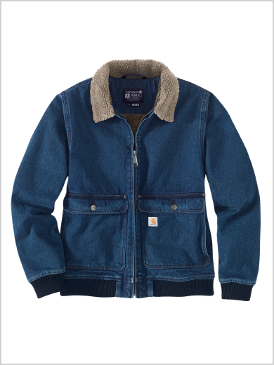 WOMEN'S RUGGED FLEX® DENIM SHERPA-LINED JACKET