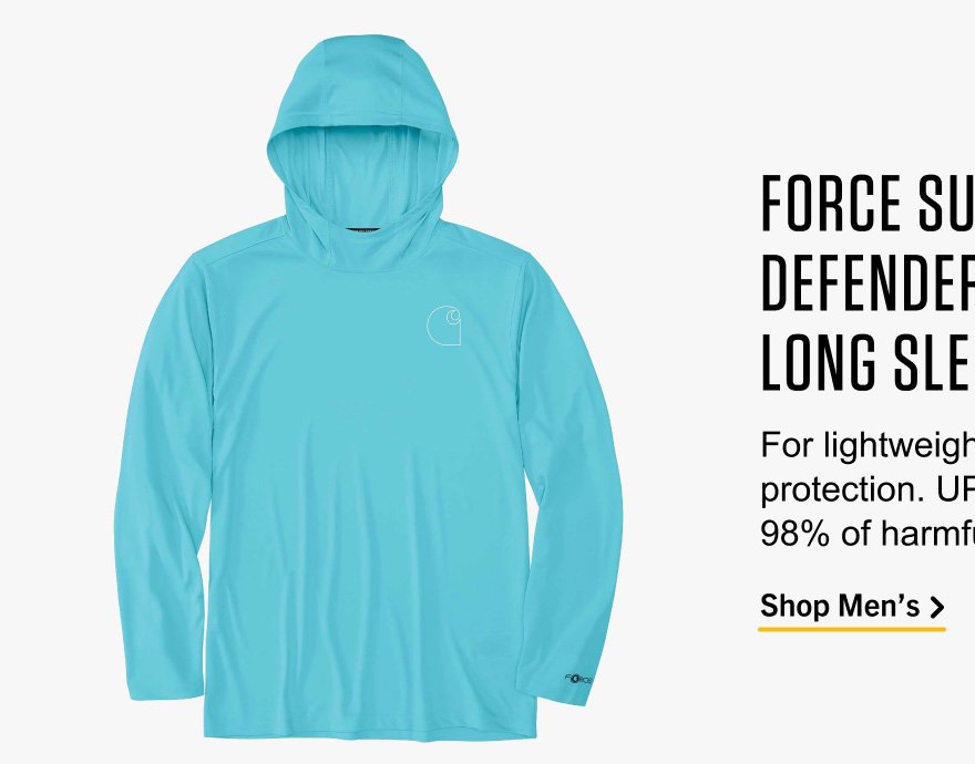 FORCE SUN DEFENDER™ HOODED LONG SLEEVE SHOP MEN’S