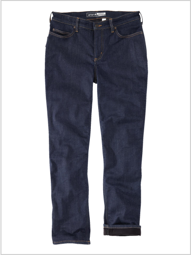 WOMEN'S RUGGED FLEX® RELAXED FIT LINED JEAN