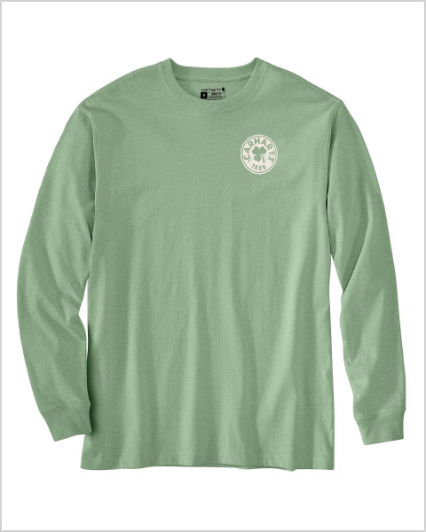 HEAVYWEIGHT LONG SLEEVE SHAMROCK GRAPHIC T-SHIRT