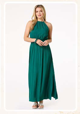 Shop smocked waist maxi dress