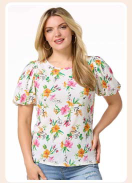 Shop garden floral top