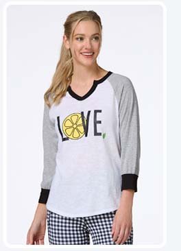 Shop Love lemon baseball tee