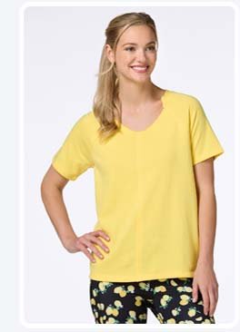 Shop Solid Seamed athleisure top