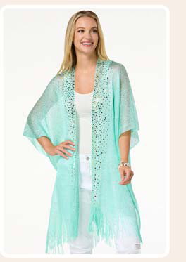 Shop metallic sequin kimono