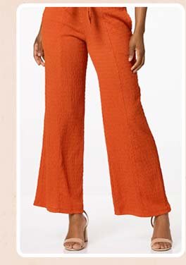 Shop textured wide leg pants