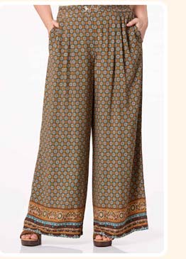 Shop border print pants