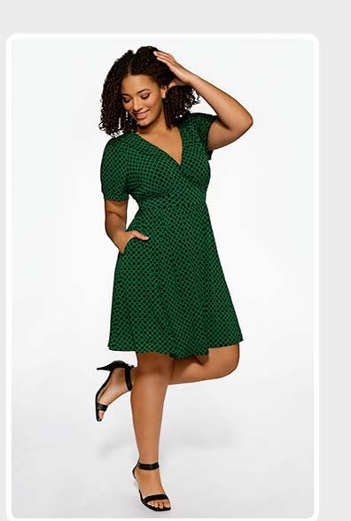 Shop Plus Size Contour Link Print Dress