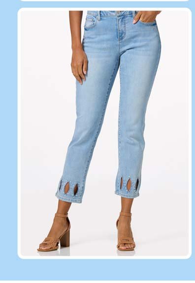 Shop High rise cutout jeans