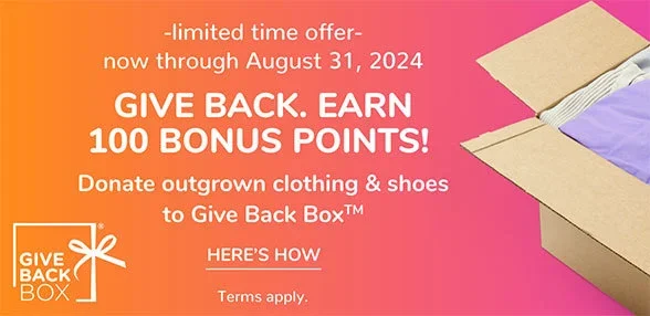 Give Back. Earn 100 Bonus Points!