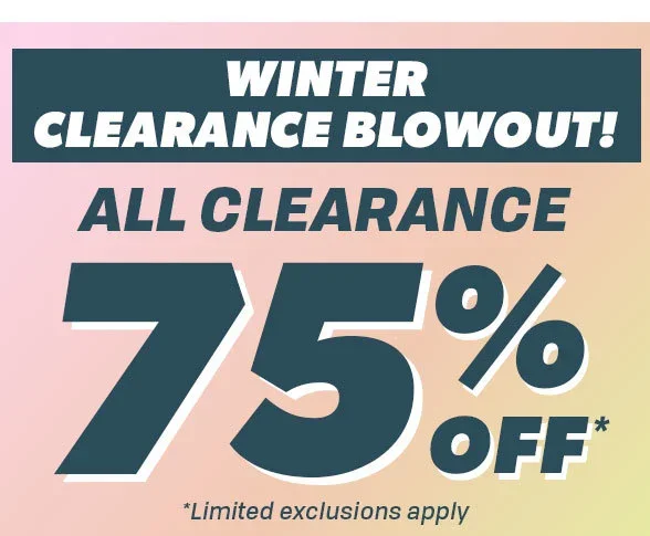 All Clearance 75% off