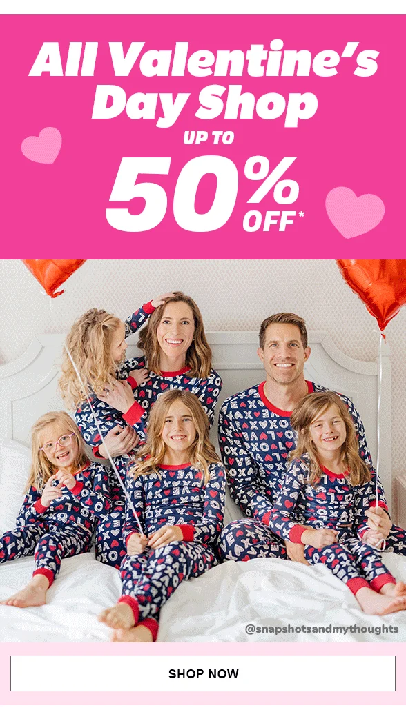 Up to 50% off All Valentine's Day Shop