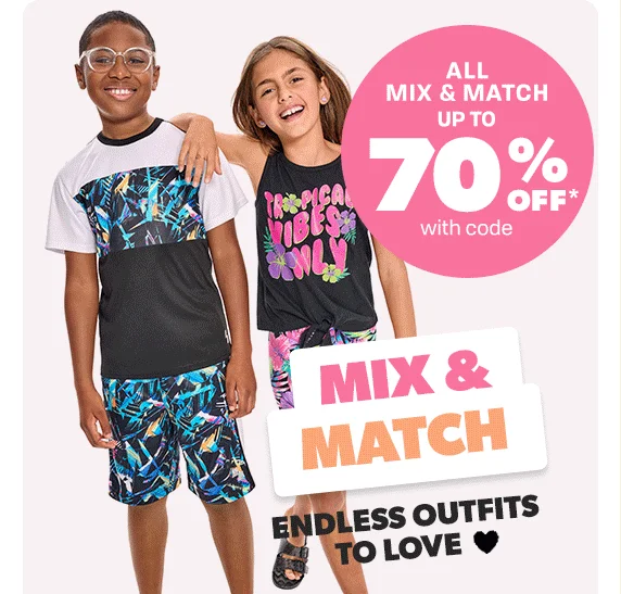 Up to 70% off All Mix & Match 