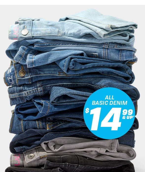 \\$14.99 & Up All Basic Denim