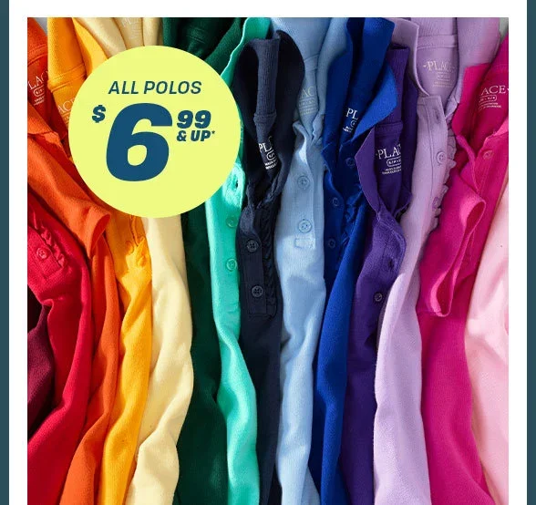 \\$6.99 & Up All Polos