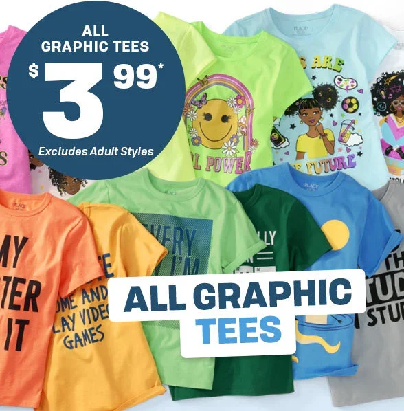 \\$3.99 All Graphic Tees