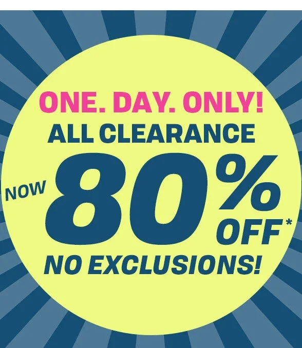 All Clearance 80% off