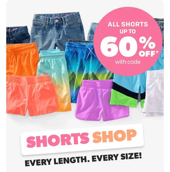 Up to 60% off All Shorts