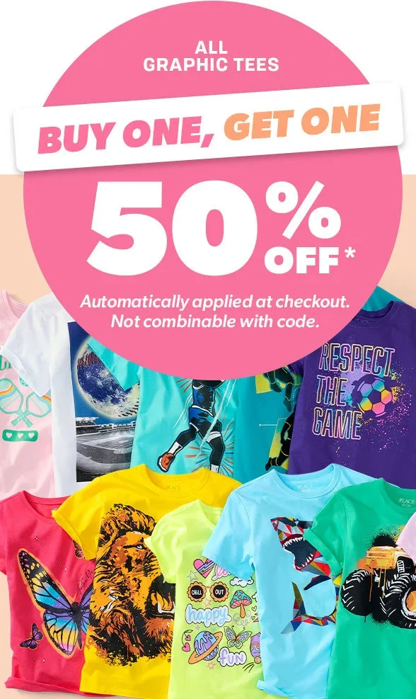 Buy One Get One 50% off All Graphic Tees
