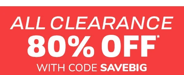 80% off All Clearance