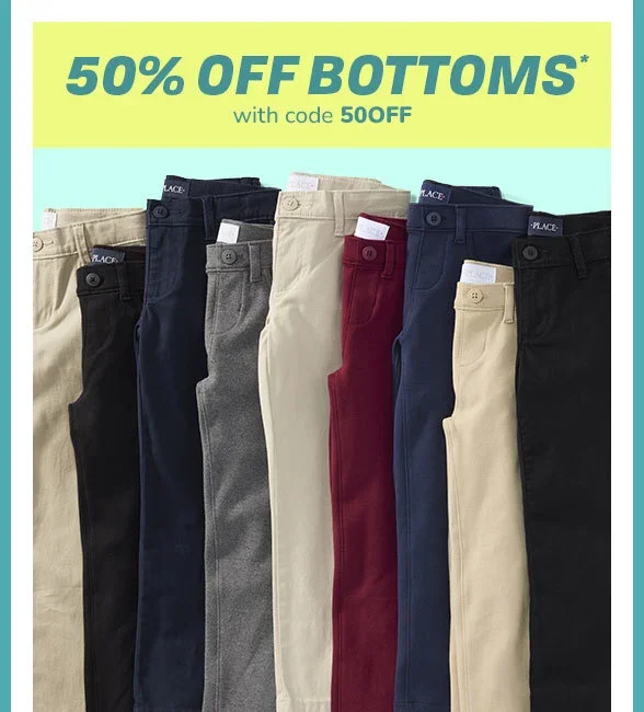 50% off All Uniform Bottoms