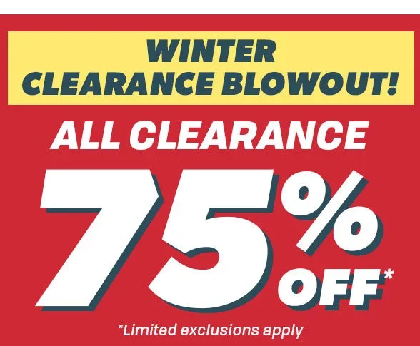 All Clearance 75% off