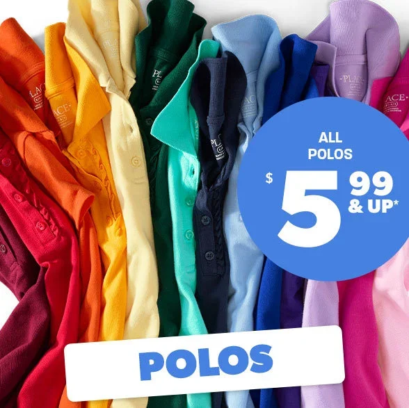 \\$5.99 & Up All Polos