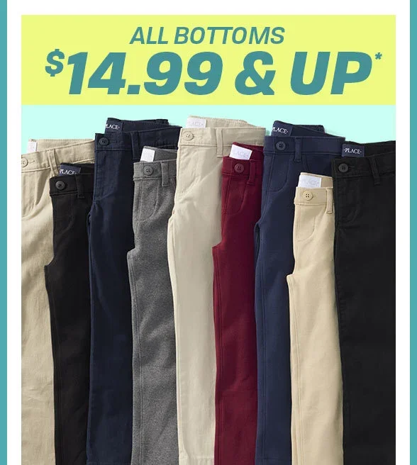 \\$14.99 & up All Uniform Bottoms