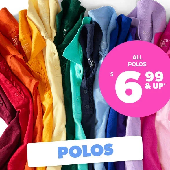 \\$6.99 & Up All Polos