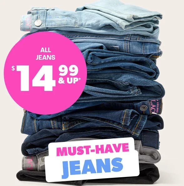 \\$14.99 & Up All Jeans