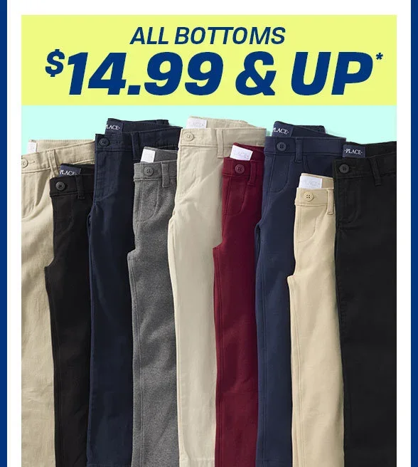 \\$14.99 & up All Uniform Bottoms