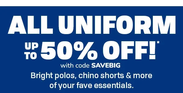 Up to 50% off All Uniform