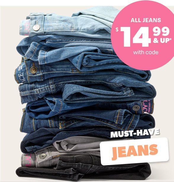 \\$14.99 & up All Jeans