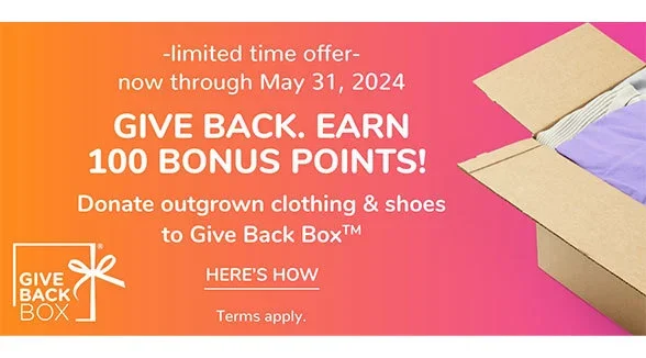 Give Back. Earn 100 Bonus Points!