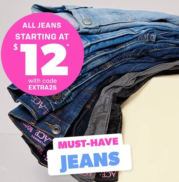 All Jeans starting at \\$12