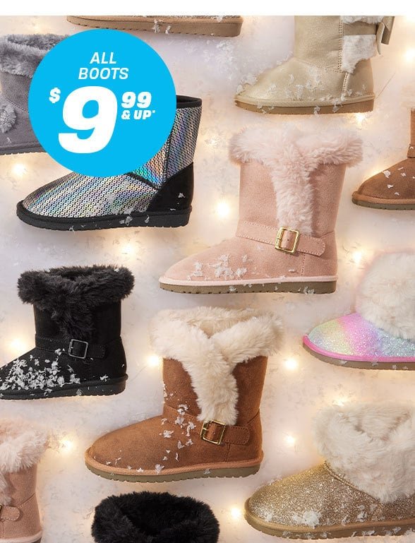 \\$9.99 & up All Boots