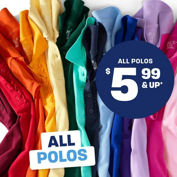 \\$5.99 & Up All Polos