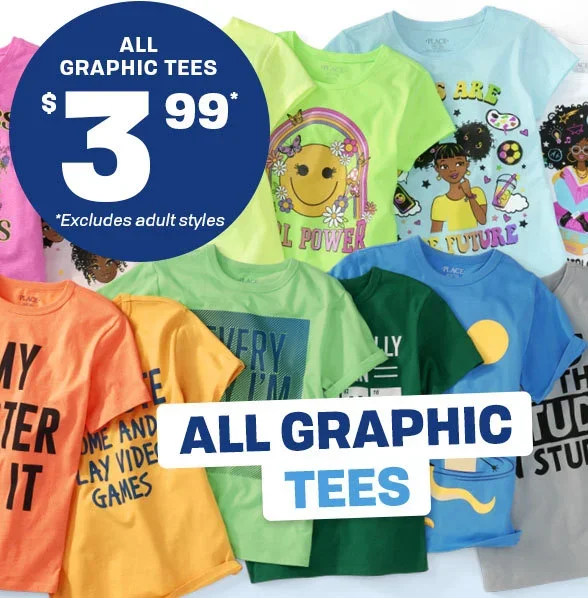 \\$3.99 All Graphic Tees