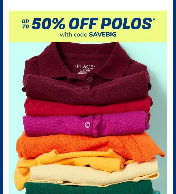 Up to 50% off All Polos