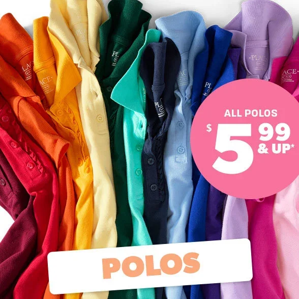 \\$5.99 & Up All Polos