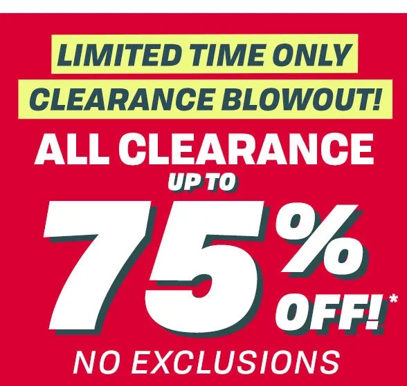 All Clearance 75% off