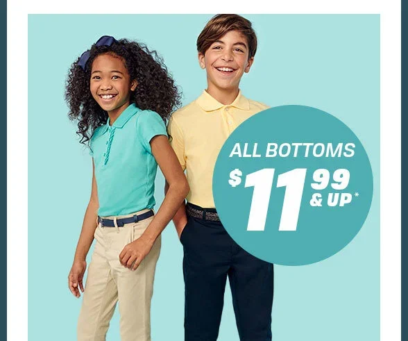 \\$11.99 & Up All Uniform Bottoms