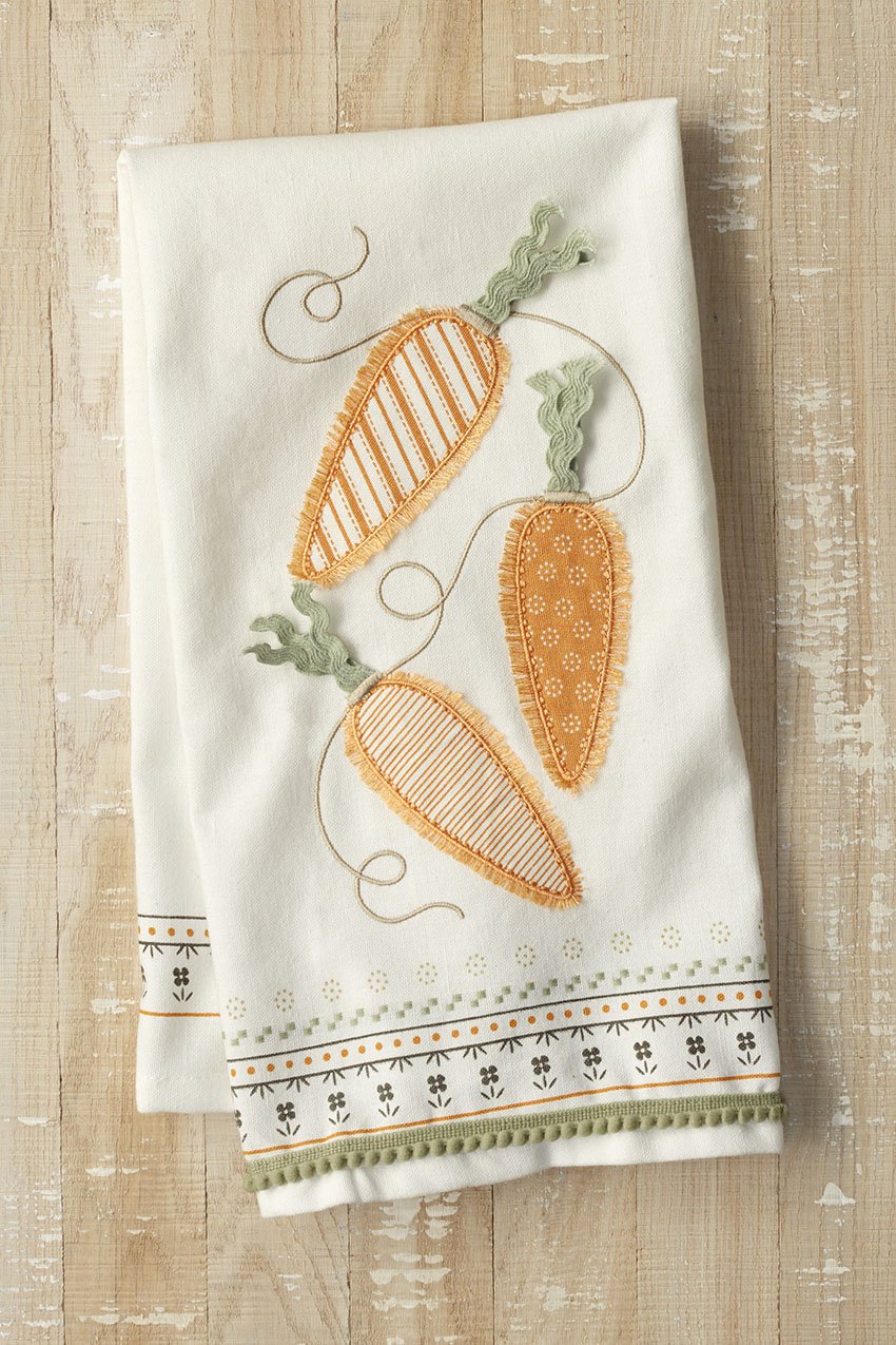 Embroidered Spring Tea Towels
