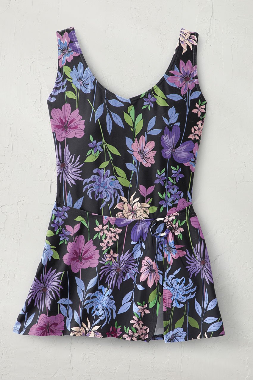 Floral ShapeMe™ Sarong Swimdress