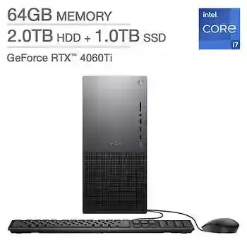 Dell XPS Tower with 13th Gen Intel Core i7 and GeForce RTX 4060Ti Graphics