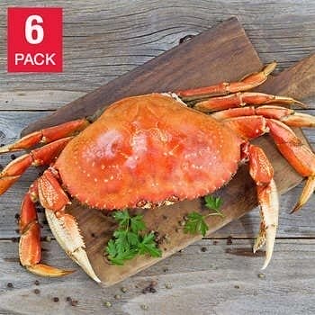 Northwest Fish 4-6 Whole Dungeness Crab, 10 lbs