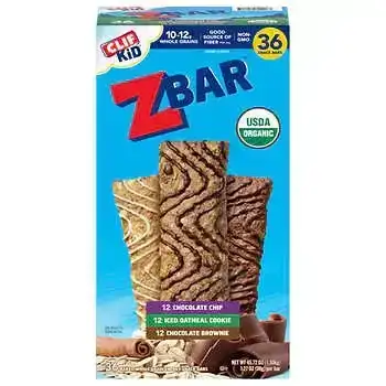 Clif Kid Organic ZBar, Variety Pack, 1.27 oz, 36-Count